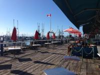 lunching on Steveston docks