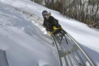 snow sliding at Okemo Mountain Resort