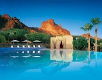 Sanctuary Infinity pool nestled within Camelback Mountain