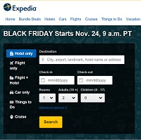 Expedia Cyber Monday Sales