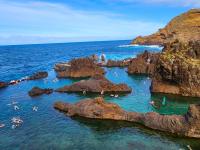 natural pools from the volcanic rocks in Porto Moniz, Madeira